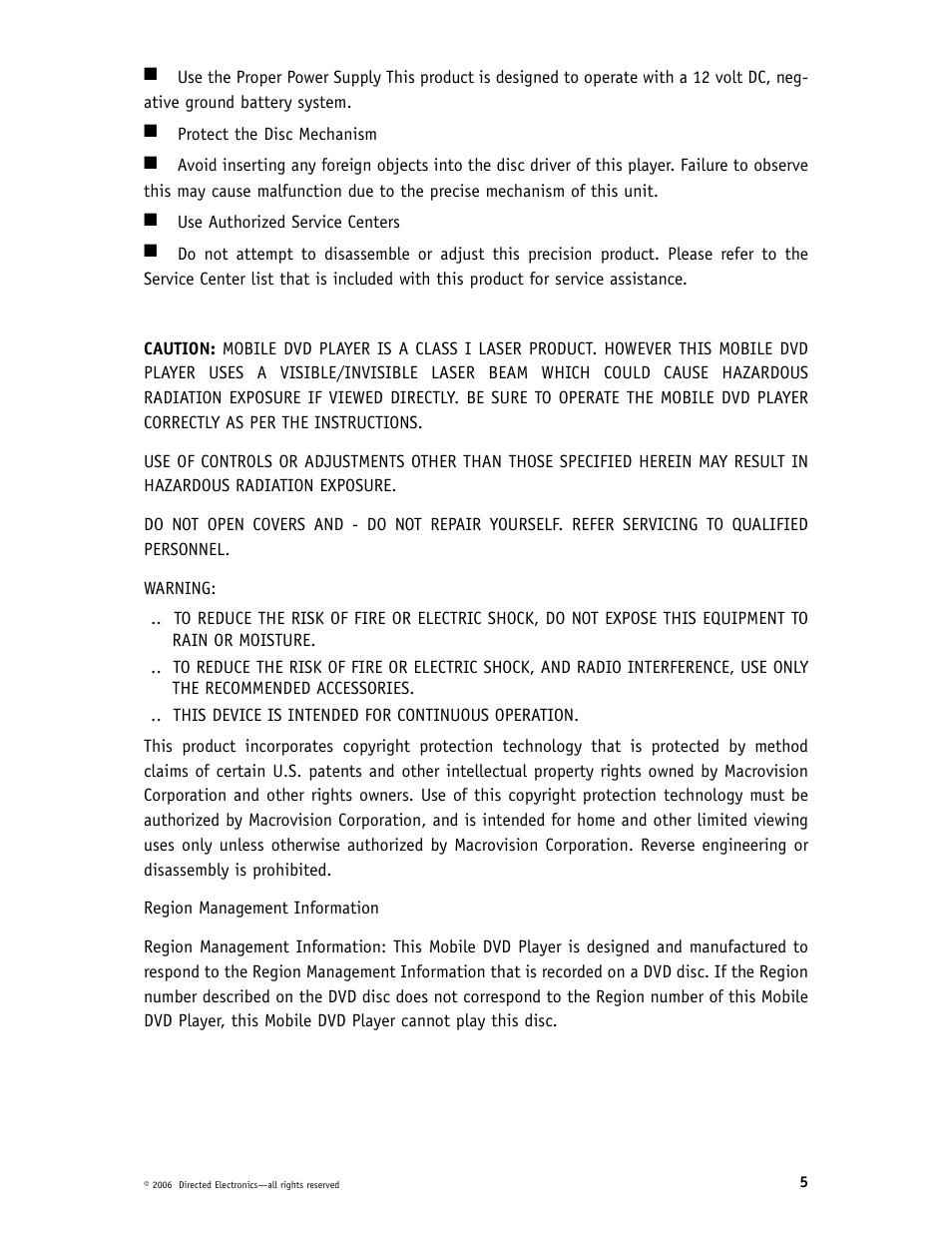 Directed Video DP1020 User Manual | Page 5 / 42