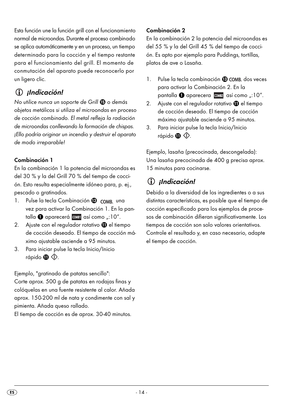 Indicación | Silvercrest SMW 800 B2 User Manual | Page 17 / 113