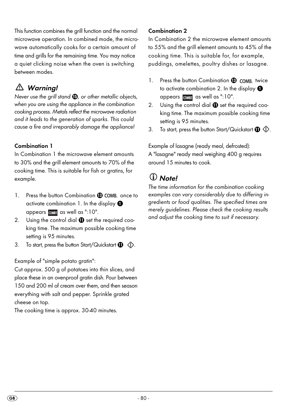 Warning | Silvercrest SMW 800 B2 User Manual | Page 83 / 113