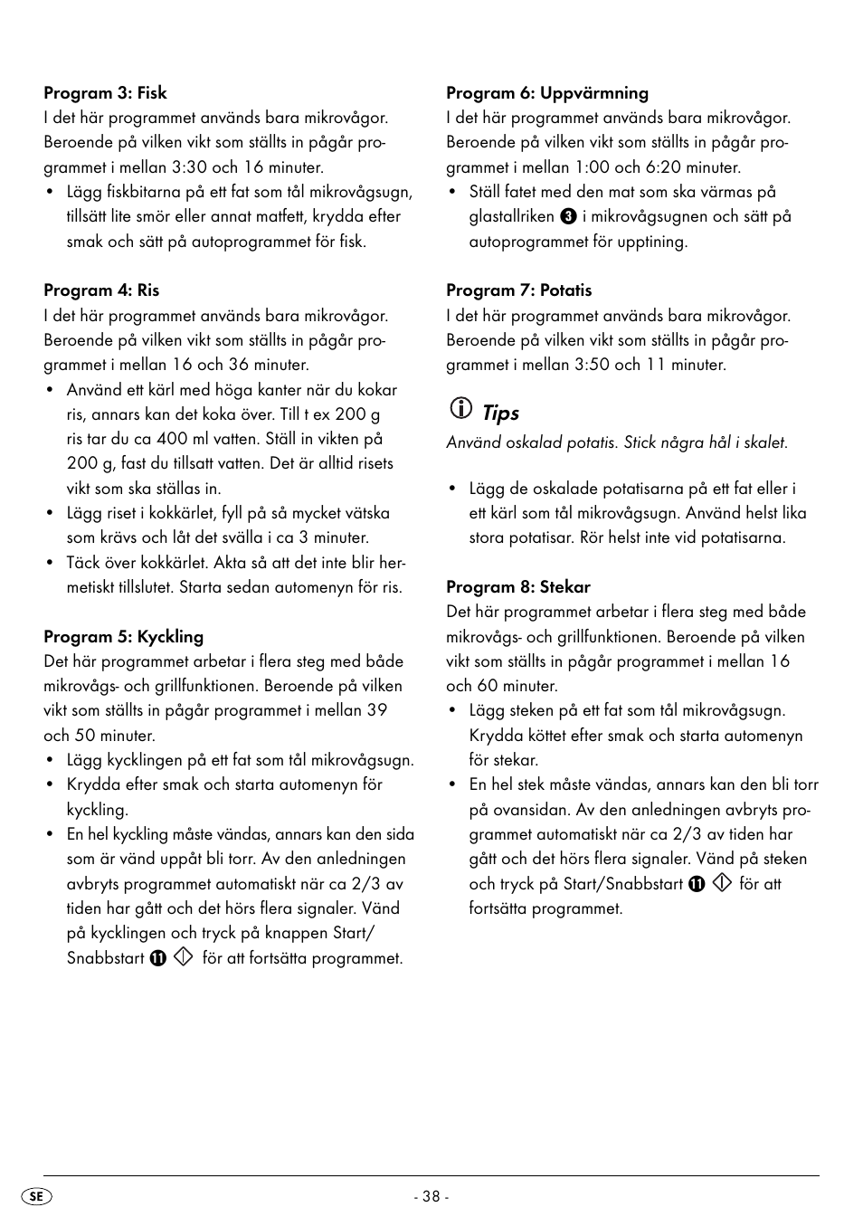 Tips | Silvercrest SMW 800 B2 User Manual | Page 41 / 111