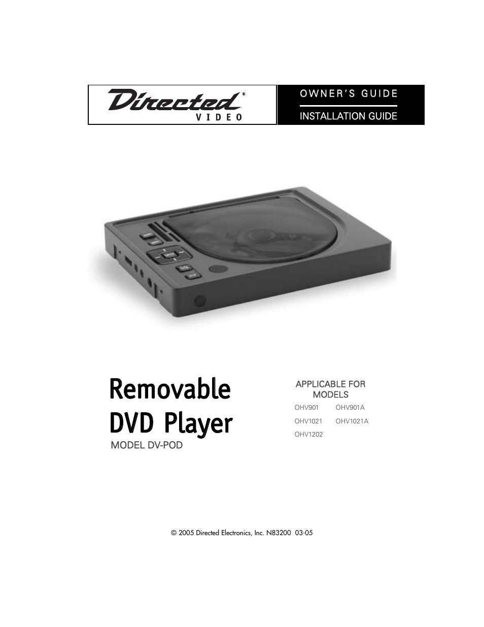 Directed Video DV-POD User Manual | 32 pages