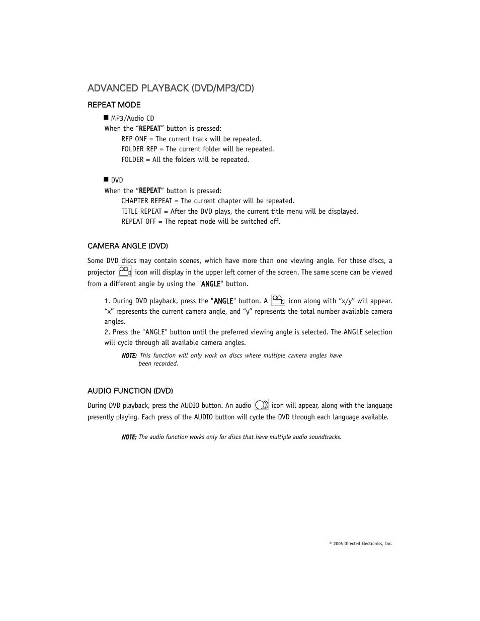 Directed Video DV-POD User Manual | Page 22 / 32