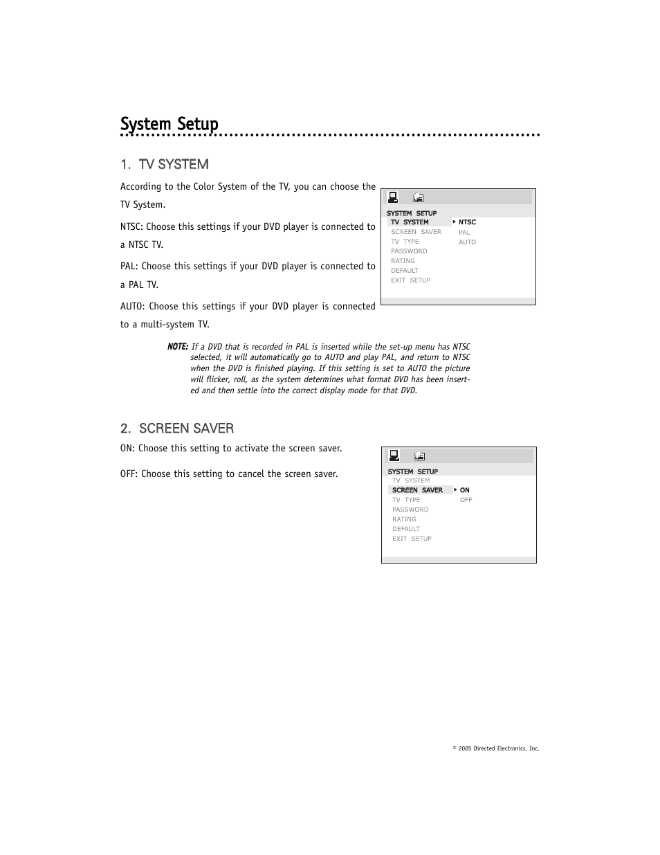 Ssyysstteem m sseettu up p | Directed Video DV-POD User Manual | Page 24 / 32