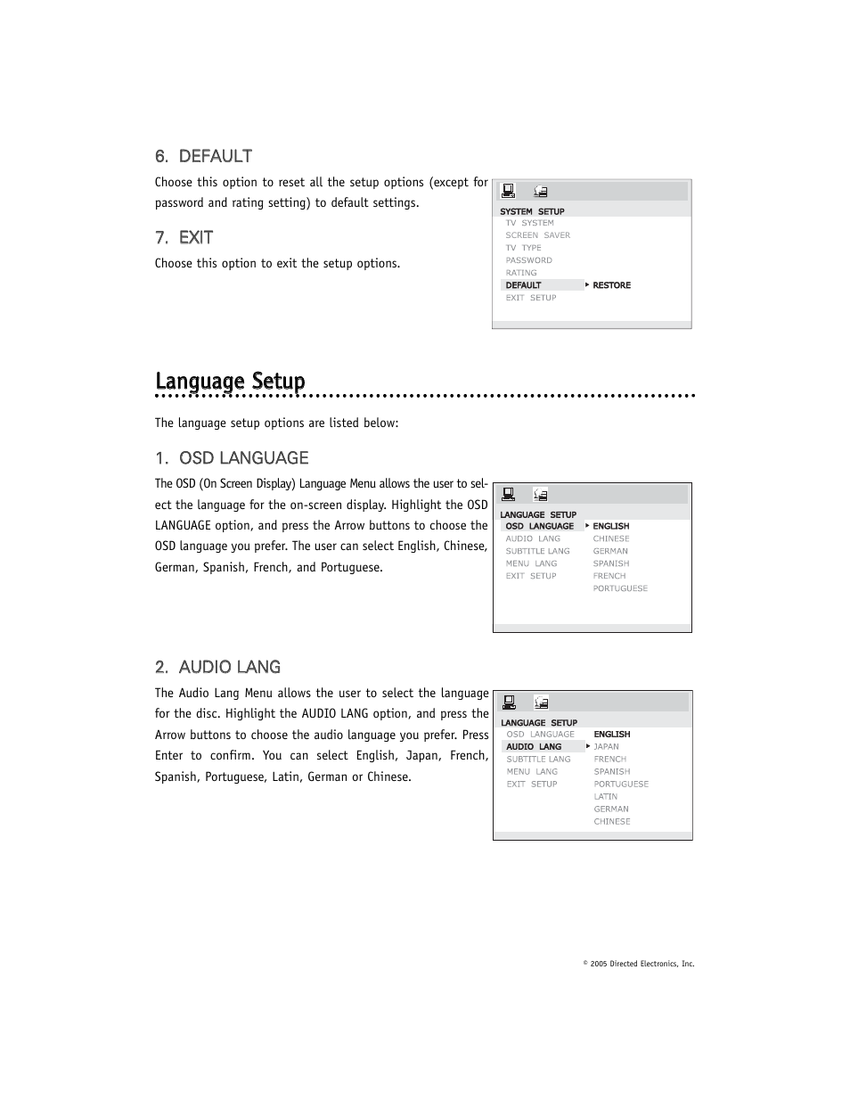 Llaan ng gu uaag gee sseettu up p | Directed Video DV-POD User Manual | Page 26 / 32