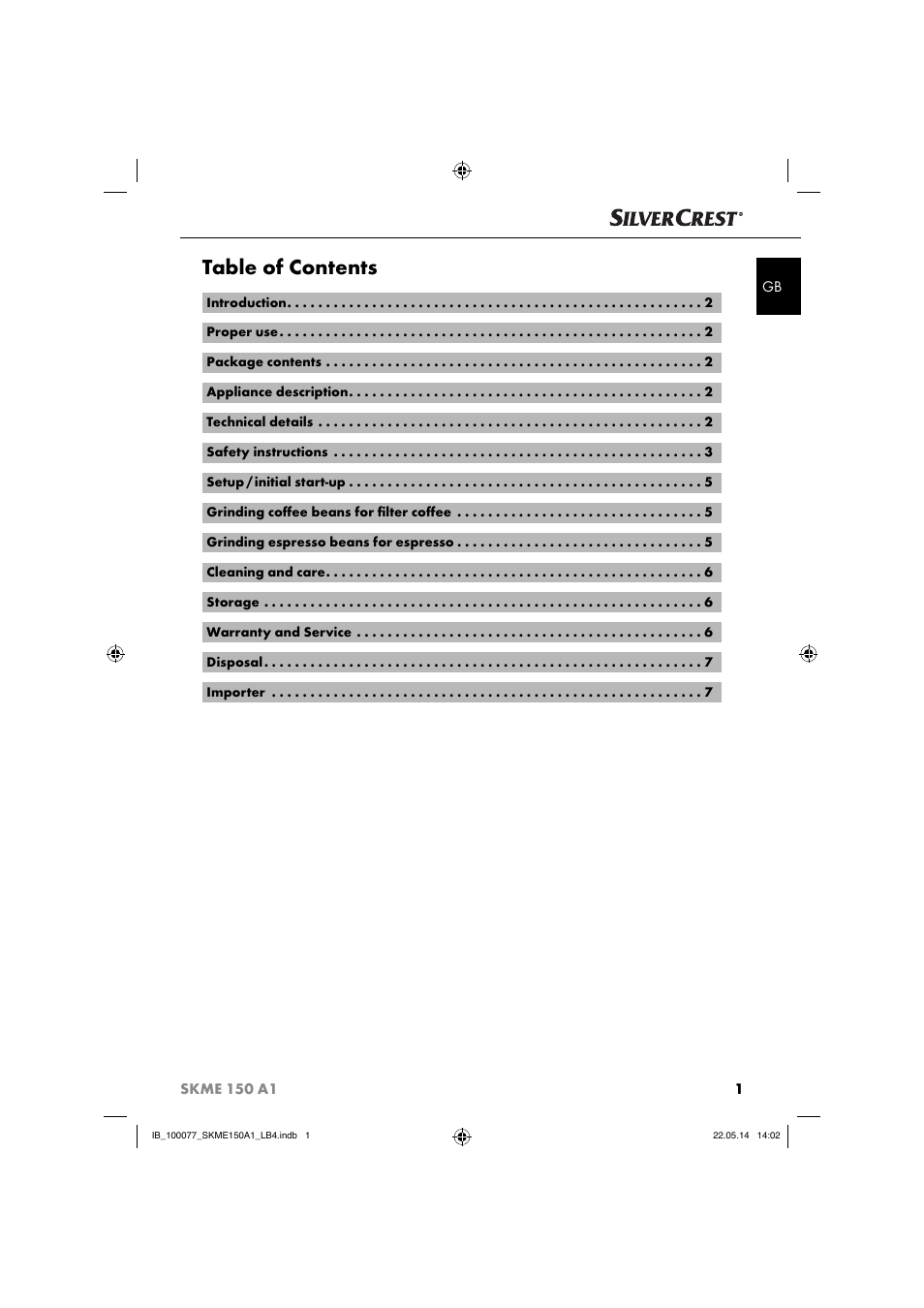 Silvercrest SKME 150 A1 User Manual | Page 4 / 51