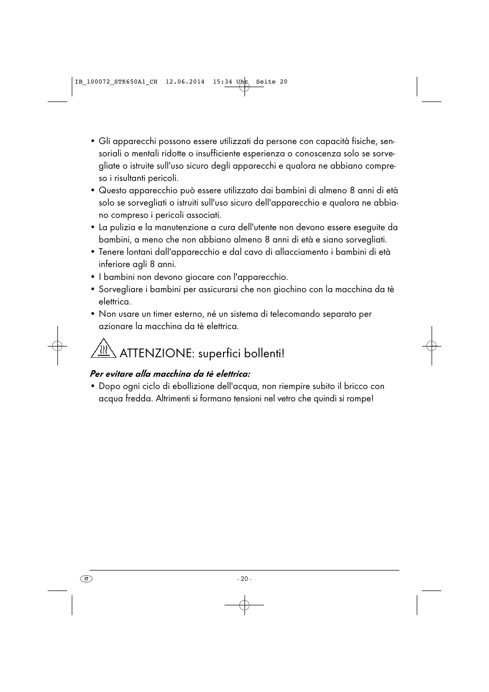 Attenzione: superfici bollenti | Silvercrest STK 650 A1 User Manual | Page 23 / 36