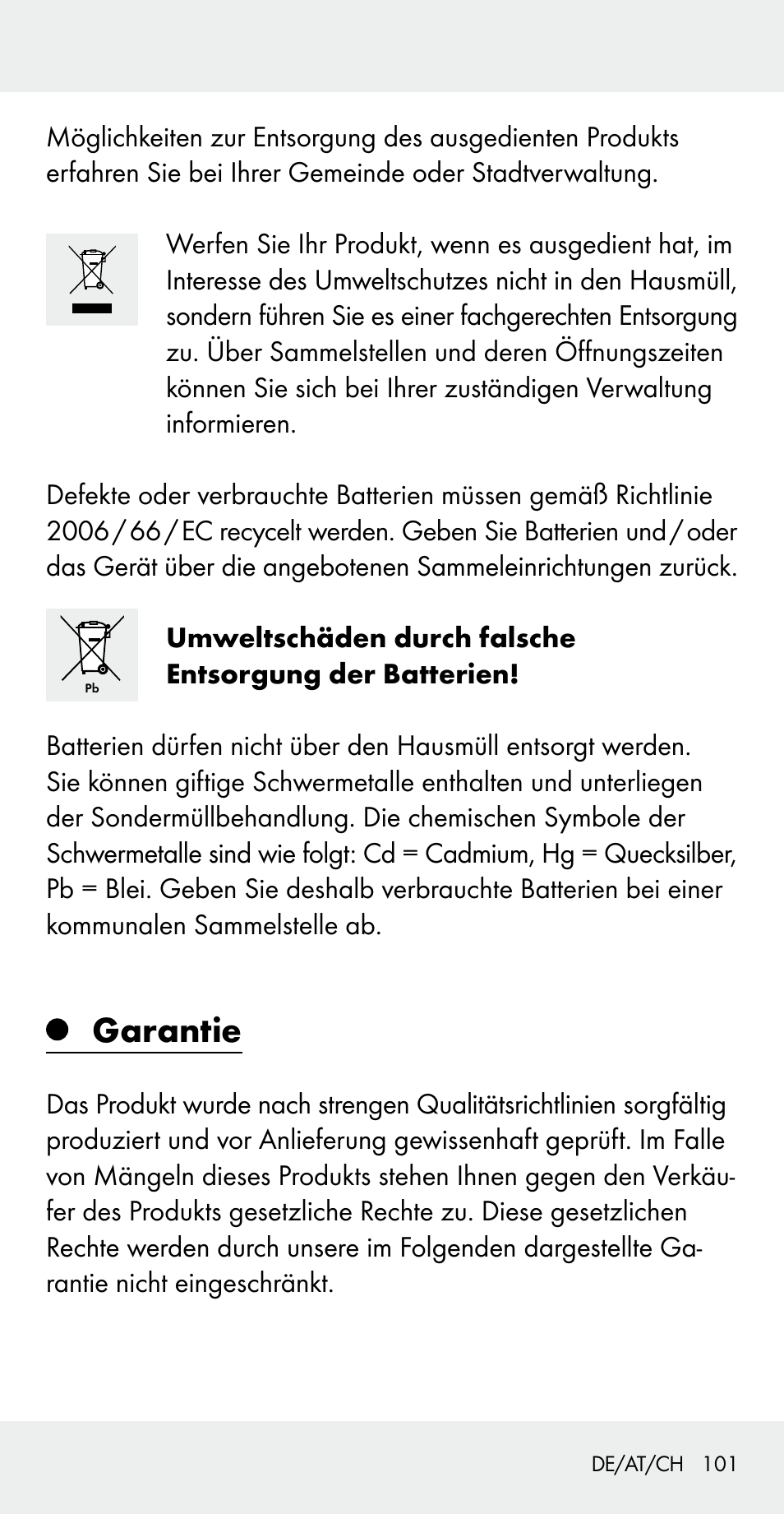 Garantie | Silvercrest Z31183 User Manual | Page 101 / 103