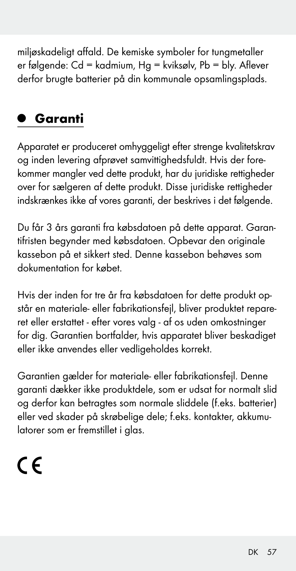 Garanti | Silvercrest Z31183 User Manual | Page 57 / 103