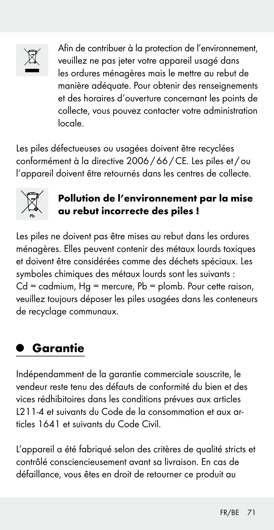 Garantie | Silvercrest Z31183 User Manual | Page 71 / 103