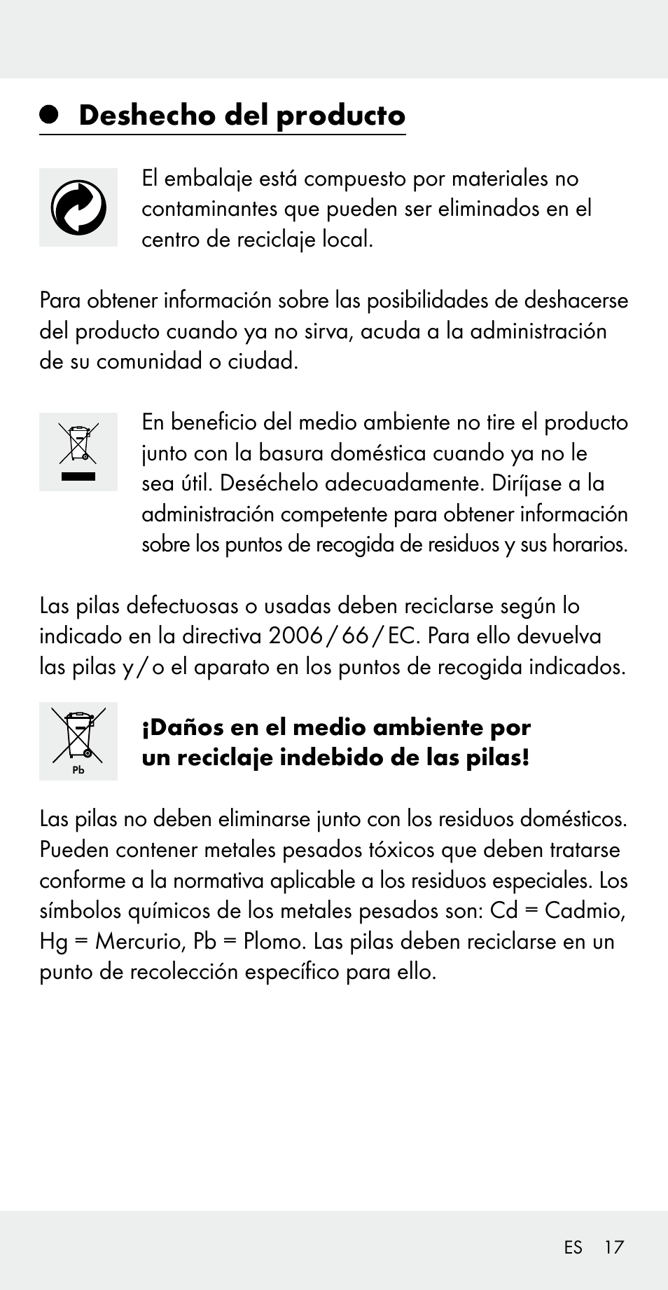 Deshecho del producto | Silvercrest Z31183 User Manual | Page 17 / 78