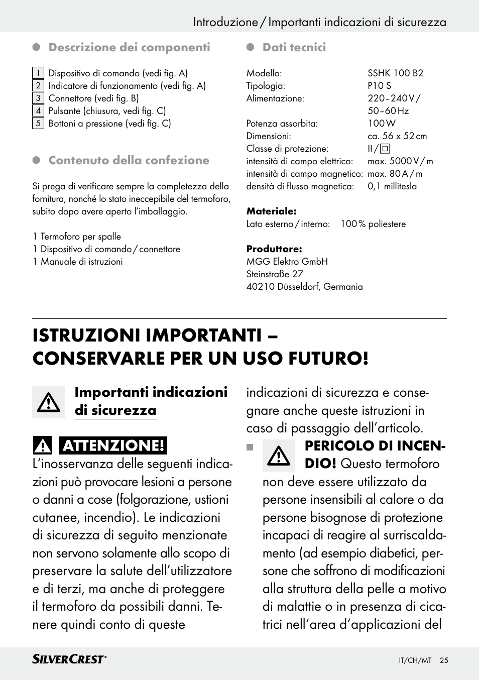 Silvercrest SSHK 100 B2 User Manual | Page 25 / 47