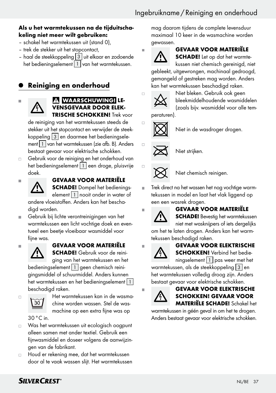 Reiniging en onderhoud | Silvercrest SSHK 100 B2 User Manual | Page 37 / 47