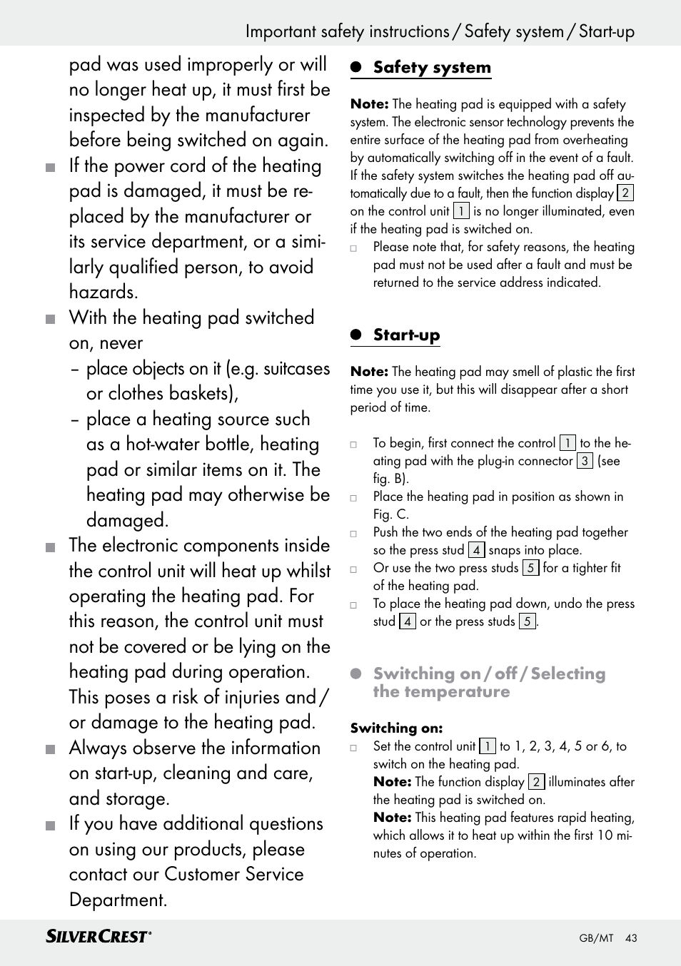 Silvercrest SSHK 100 B2 User Manual | Page 43 / 47