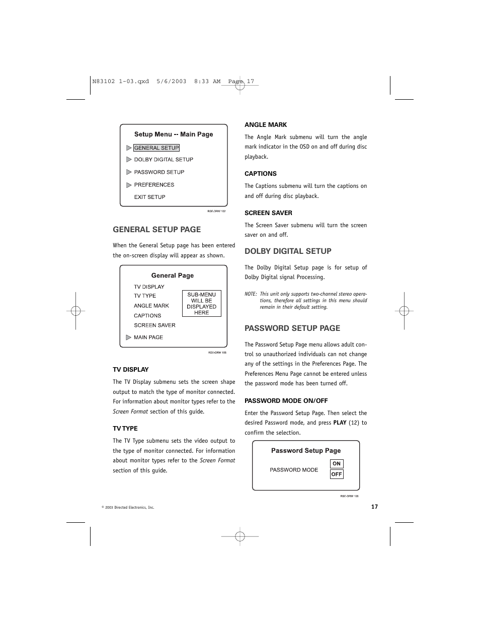 Directed Video DV1700 User Manual | Page 17 / 24