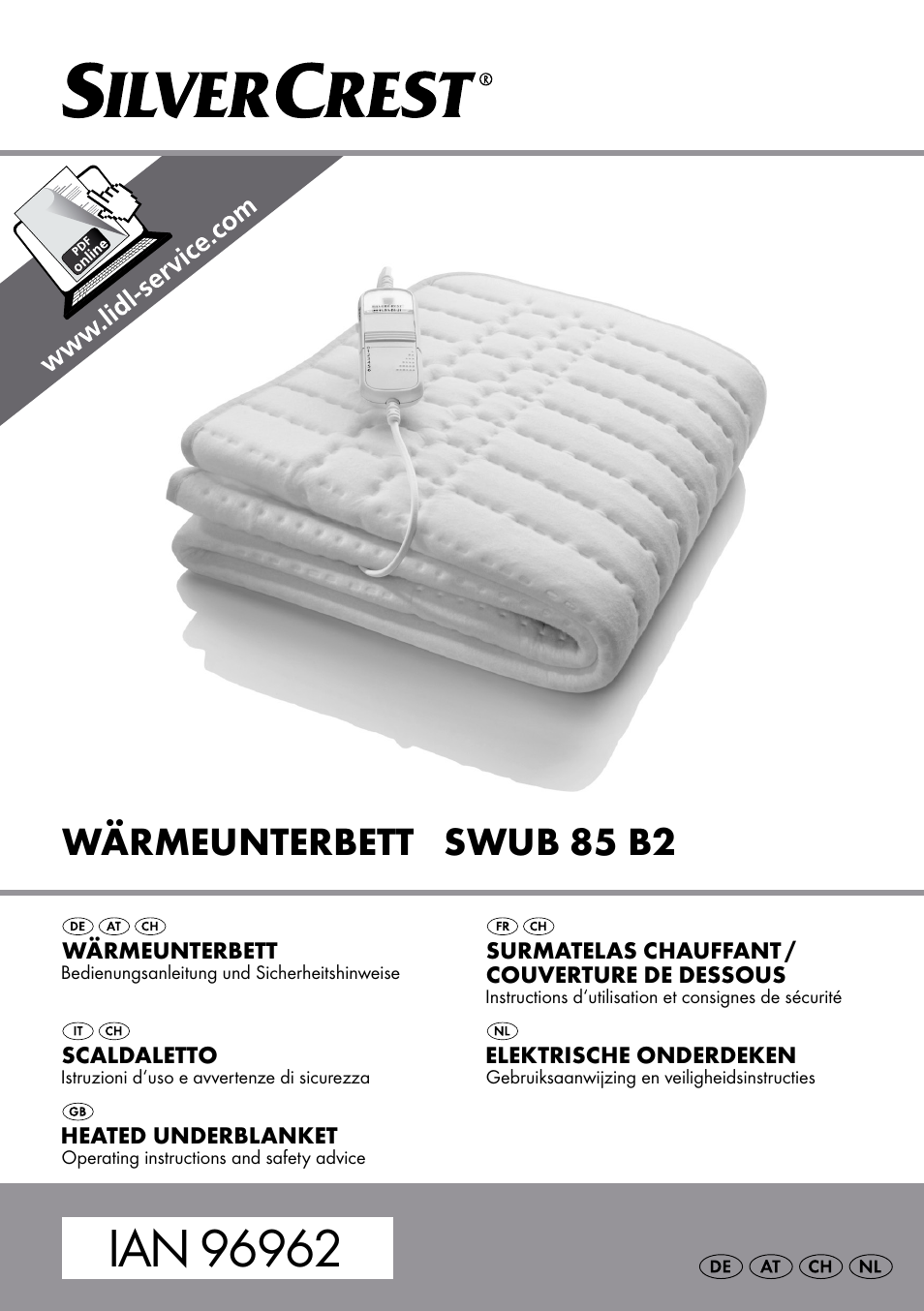 Silvercrest SWUB 85 B2 User Manual | 57 pages