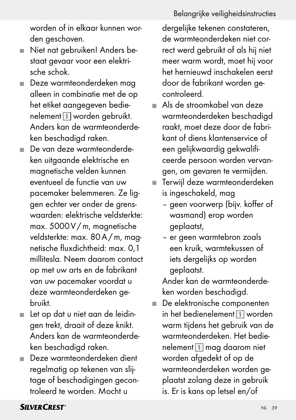 Silvercrest SWUB 85 B2 User Manual | Page 39 / 57