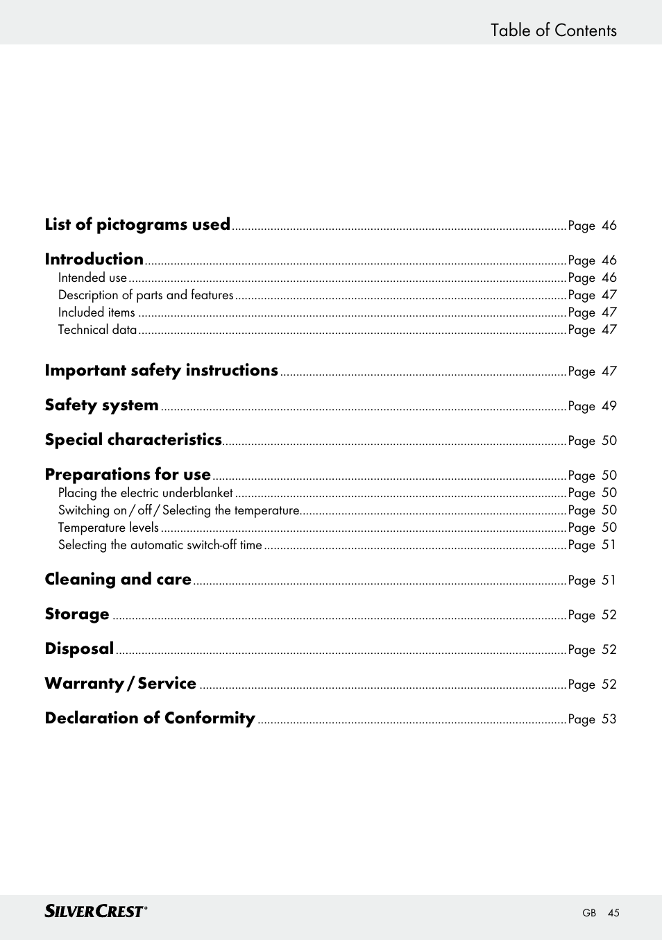 Silvercrest SWUB 85 B2 User Manual | Page 45 / 57