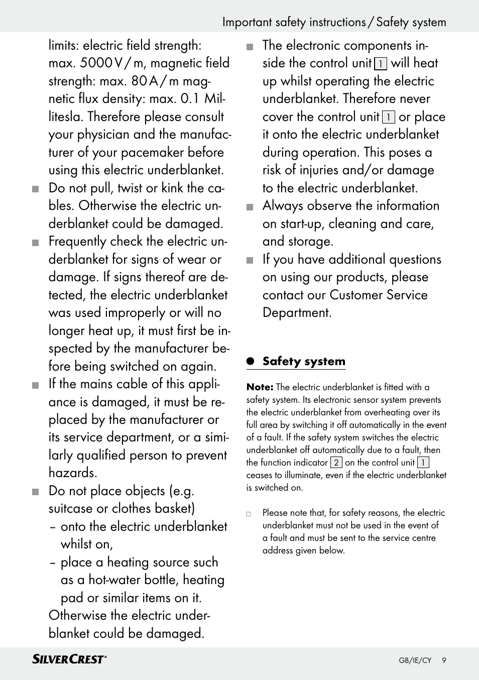 Silvercrest SWUB 85 B2 User Manual | Page 9 / 25