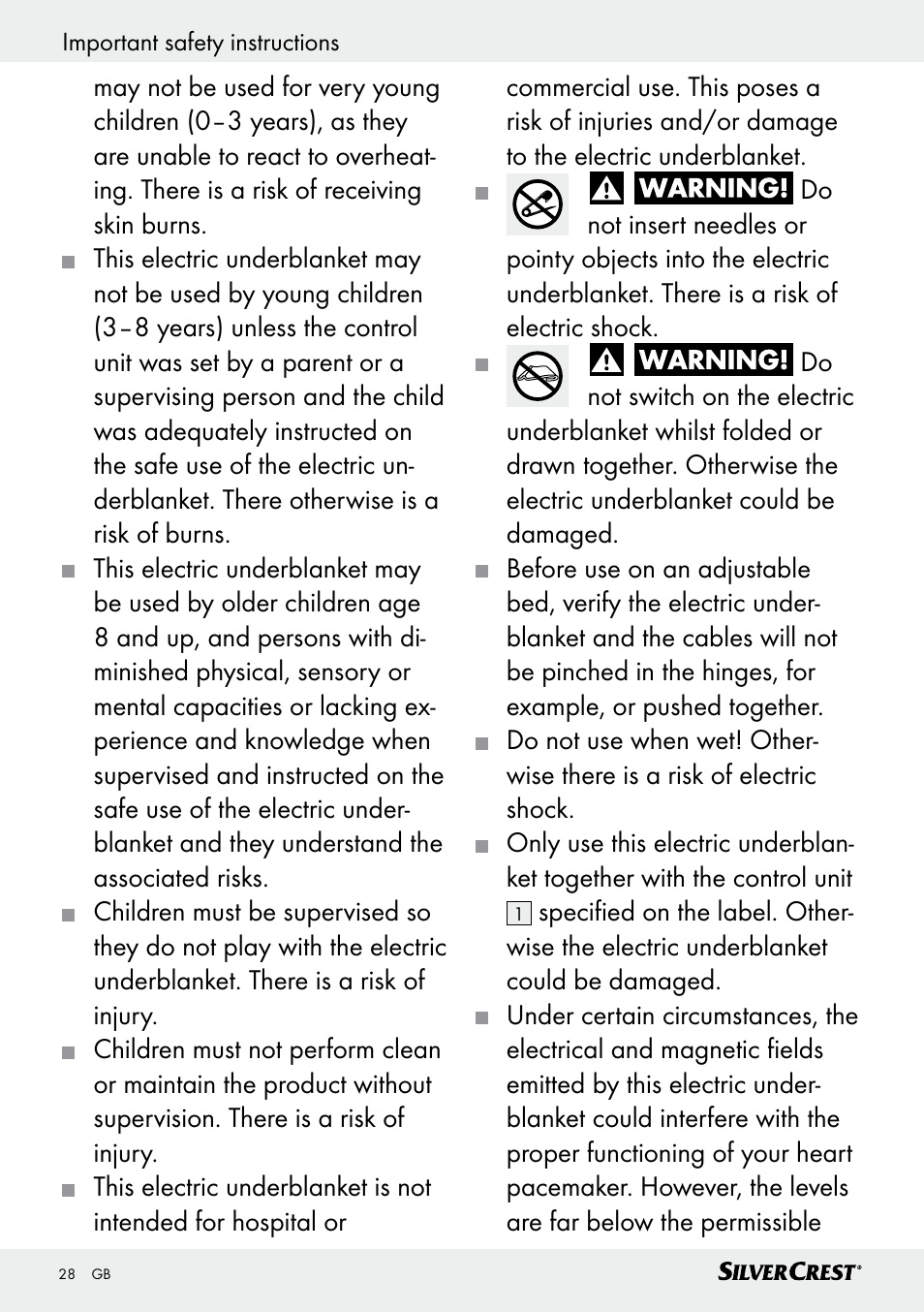 Silvercrest SWUB 85 B2 User Manual | Page 28 / 45