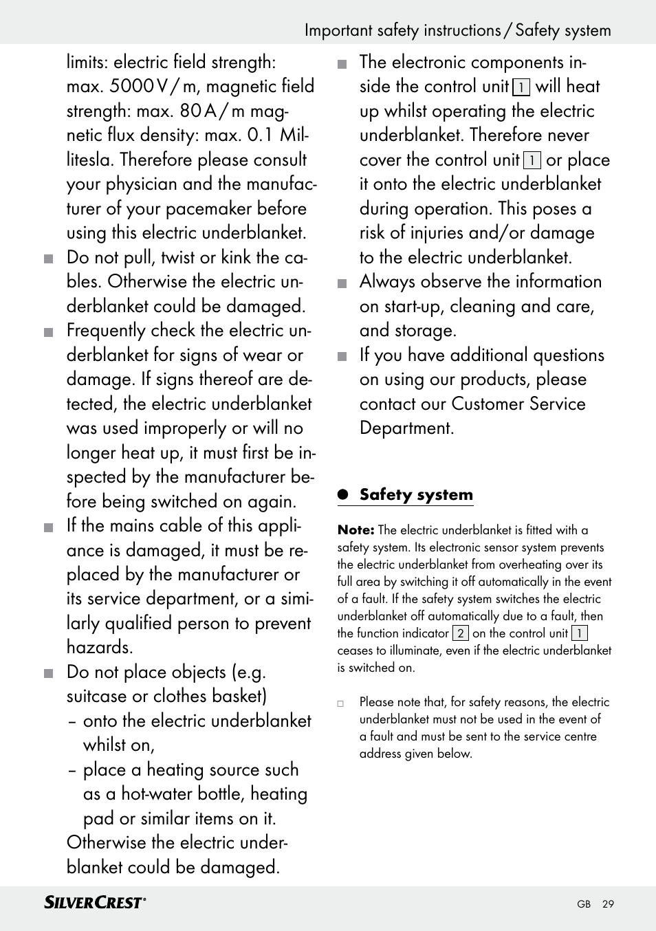 Silvercrest SWUB 85 B2 User Manual | Page 29 / 45