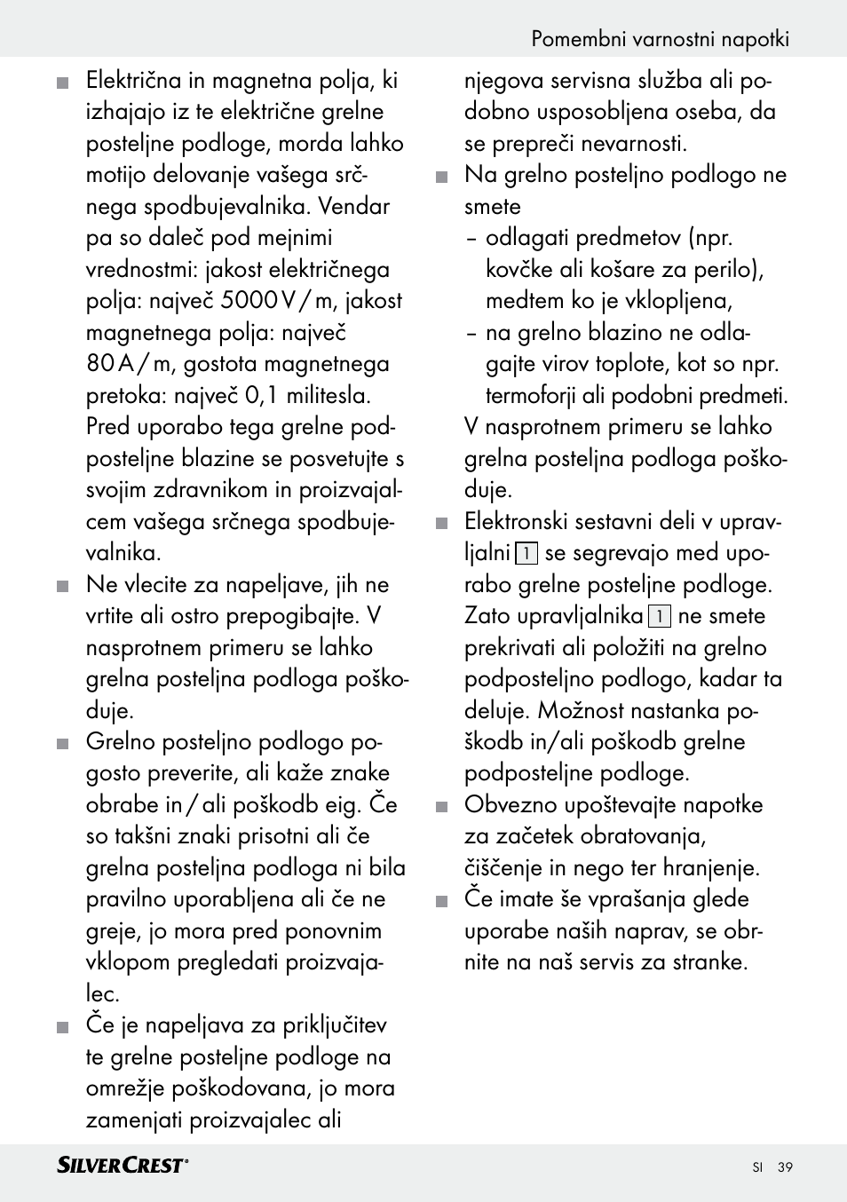 Silvercrest SWUB 85 B2 User Manual | Page 39 / 73
