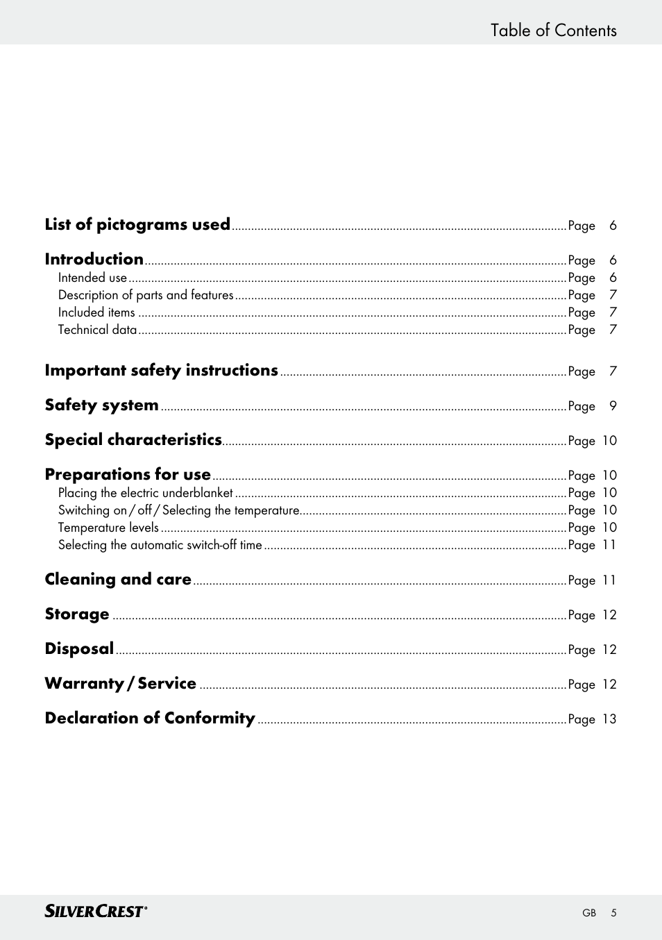 Silvercrest SWUB 85 B2 User Manual | Page 5 / 73