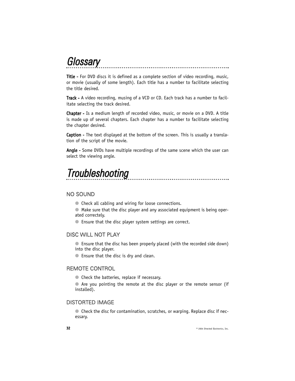 Directed Video DV2602 User Manual | Page 32 / 36