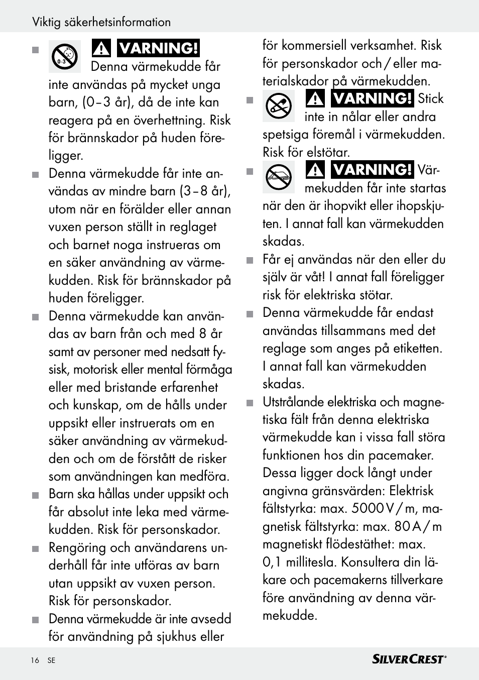 Silvercrest SHK 100 D3 User Manual | Page 16 / 54