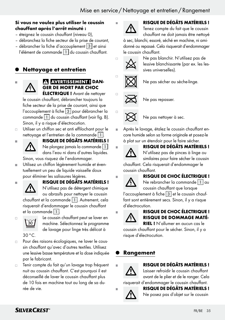 Nettoyage et entretien, Rangement | Silvercrest SHK 100 D3 User Manual | Page 35 / 54