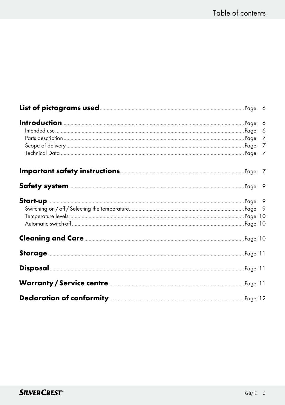 Silvercrest SHK 100 D3 User Manual | Page 5 / 54