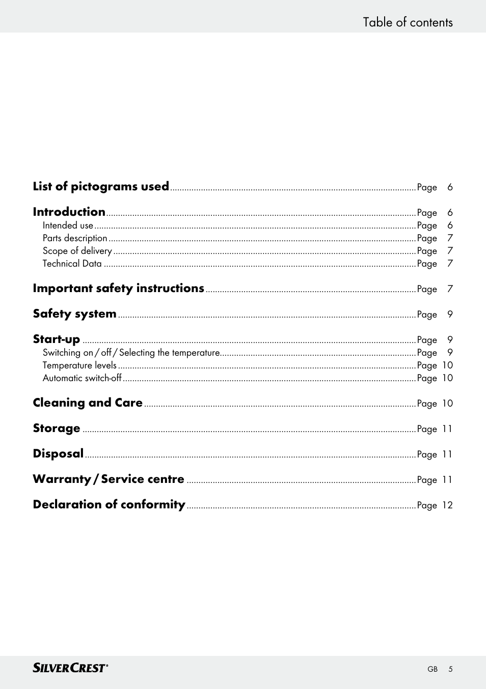 Silvercrest SHK 100 D3 User Manual | Page 5 / 54