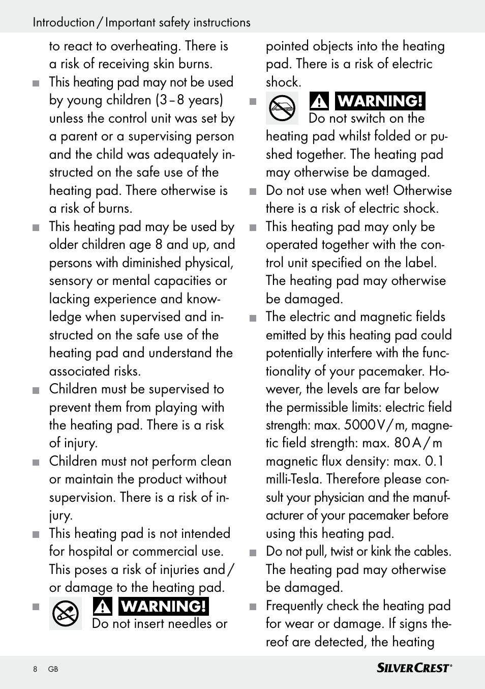 Silvercrest SHK 100 D3 User Manual | Page 8 / 54