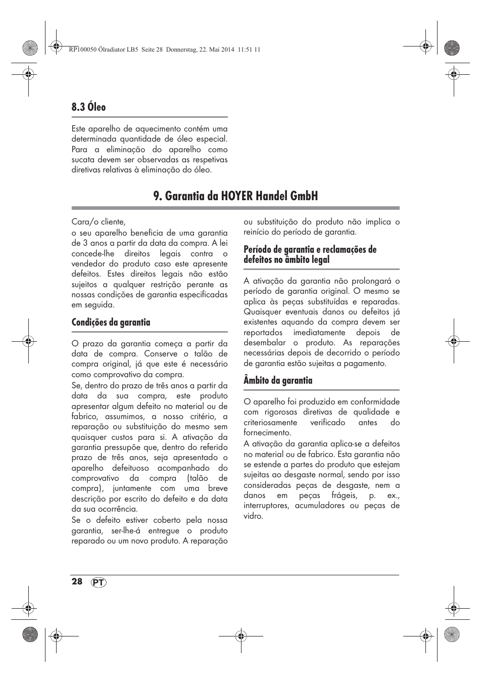 Garantia da hoyer handel gmbh | Silvercrest SOR 600 A1 User Manual | Page 30 / 50