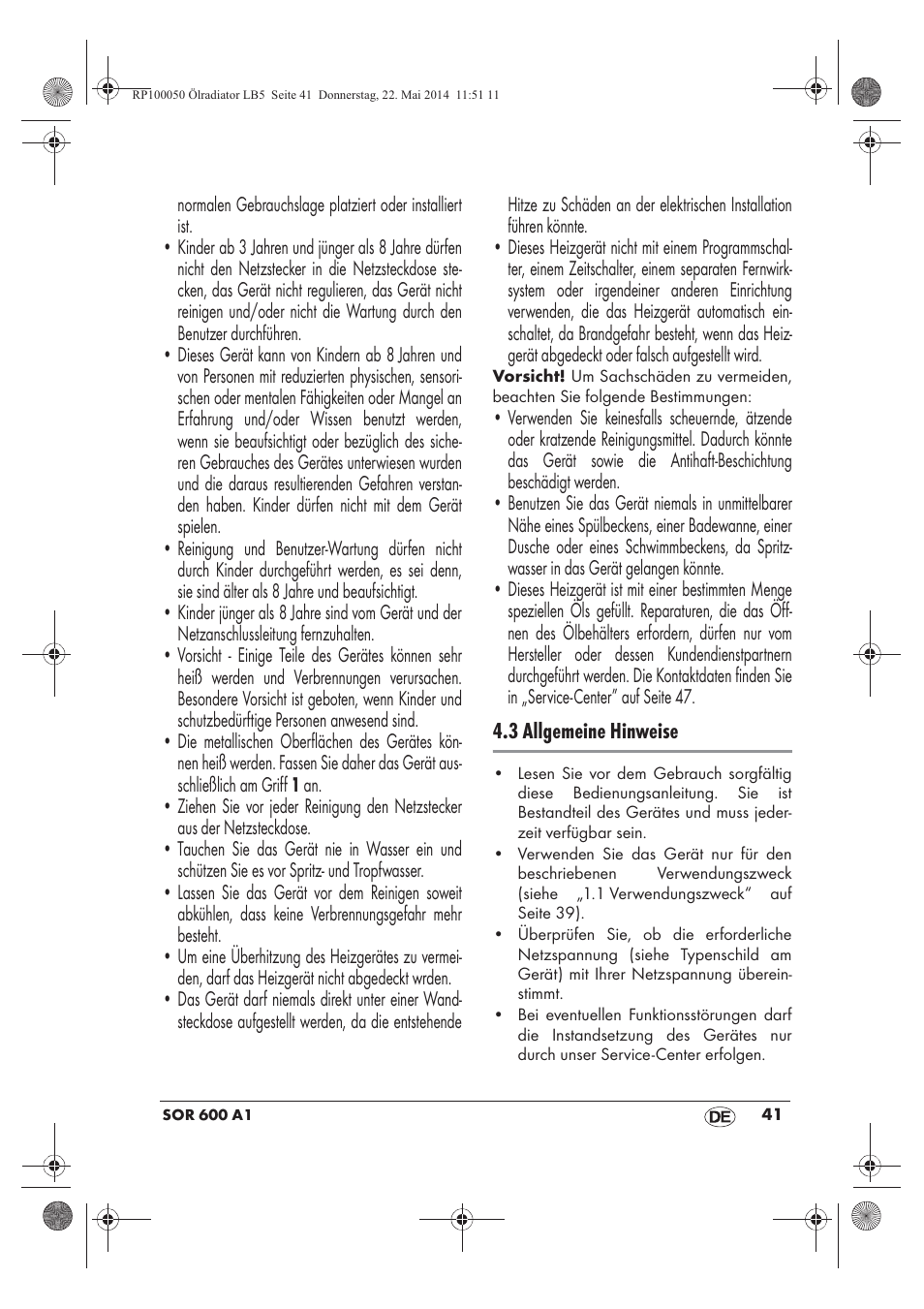 Silvercrest SOR 600 A1 User Manual | Page 43 / 50