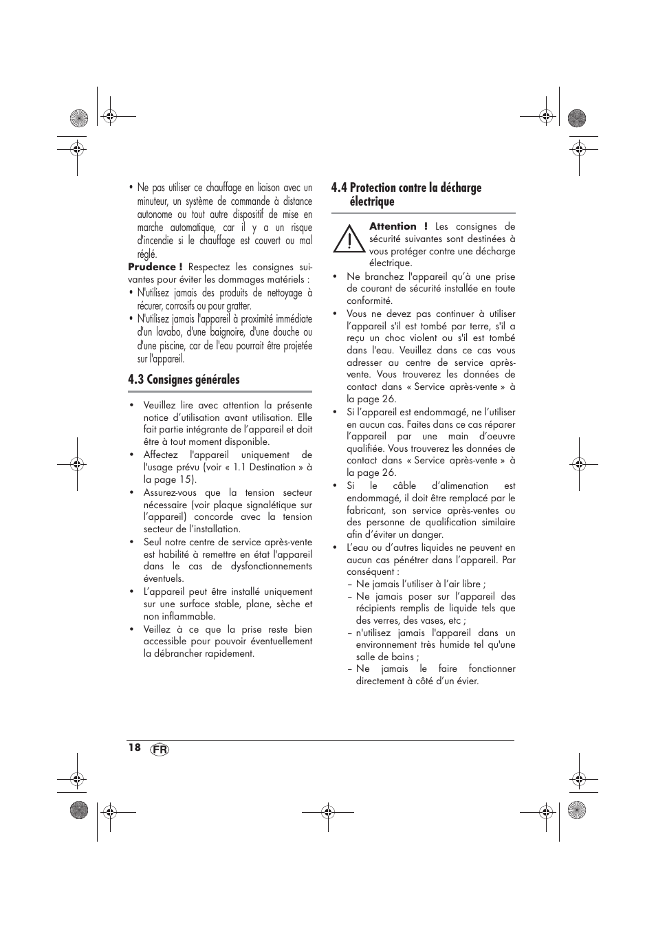 3 consignes générales, 4 protection contre la décharge électrique | Silvercrest SKD 2300 A1 User Manual | Page 20 / 54