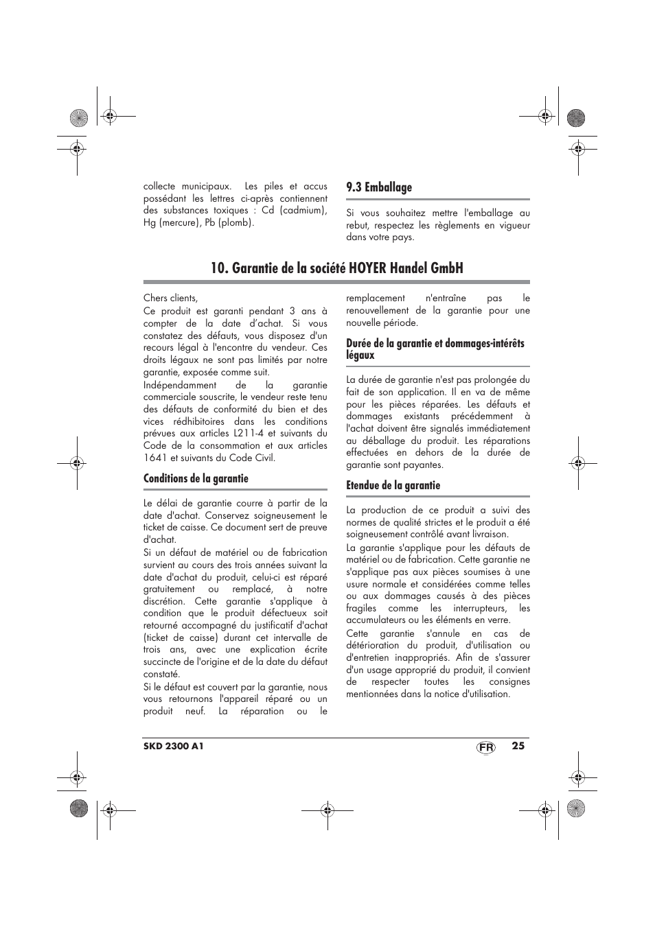 Garantie de la société hoyer handel gmbh | Silvercrest SKD 2300 A1 User Manual | Page 27 / 54