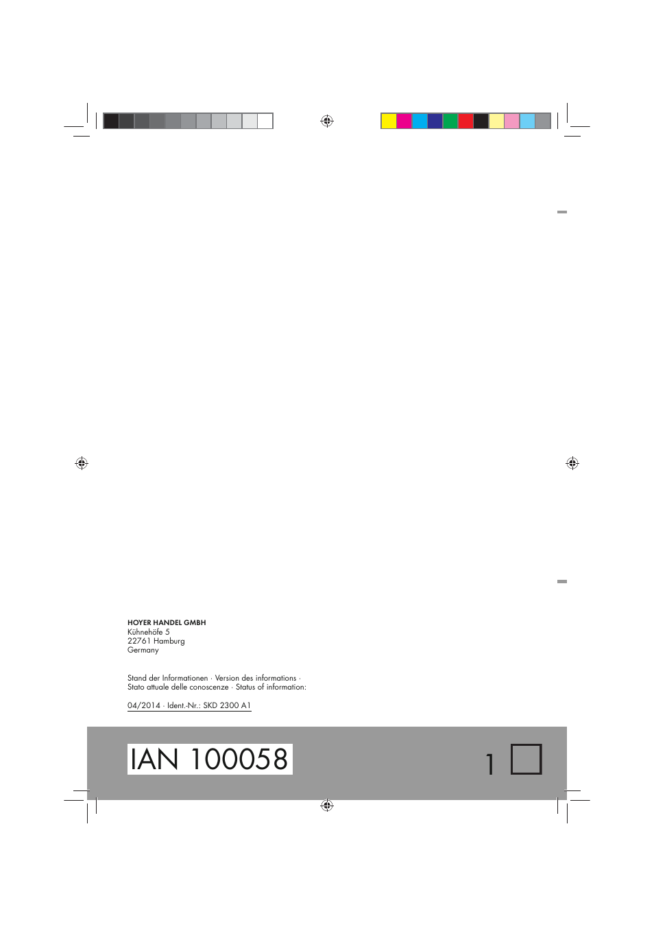 Silvercrest SKD 2300 A1 User Manual | Page 54 / 54