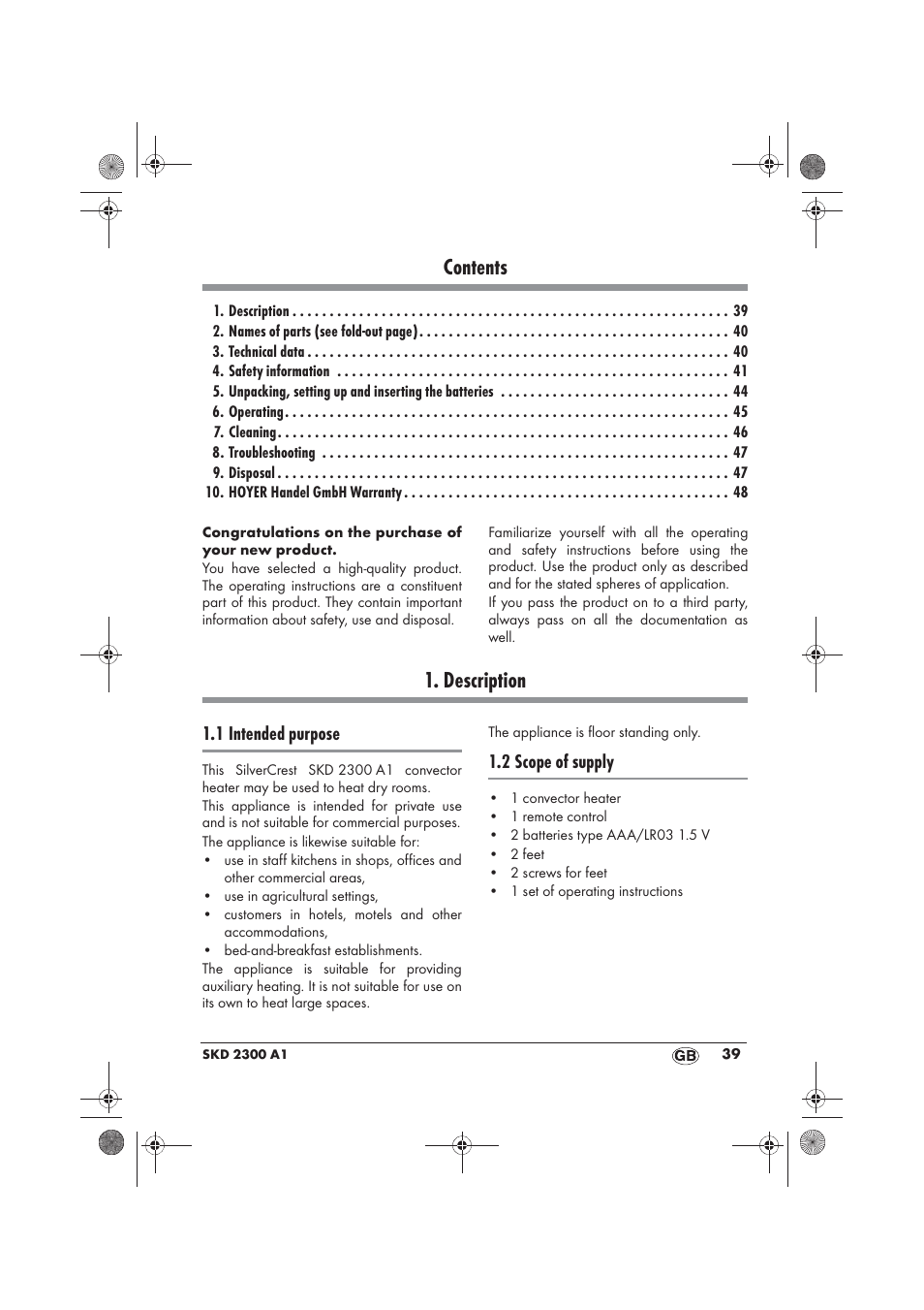 Silvercrest SKD 2300 A1 User Manual | Page 41 / 54