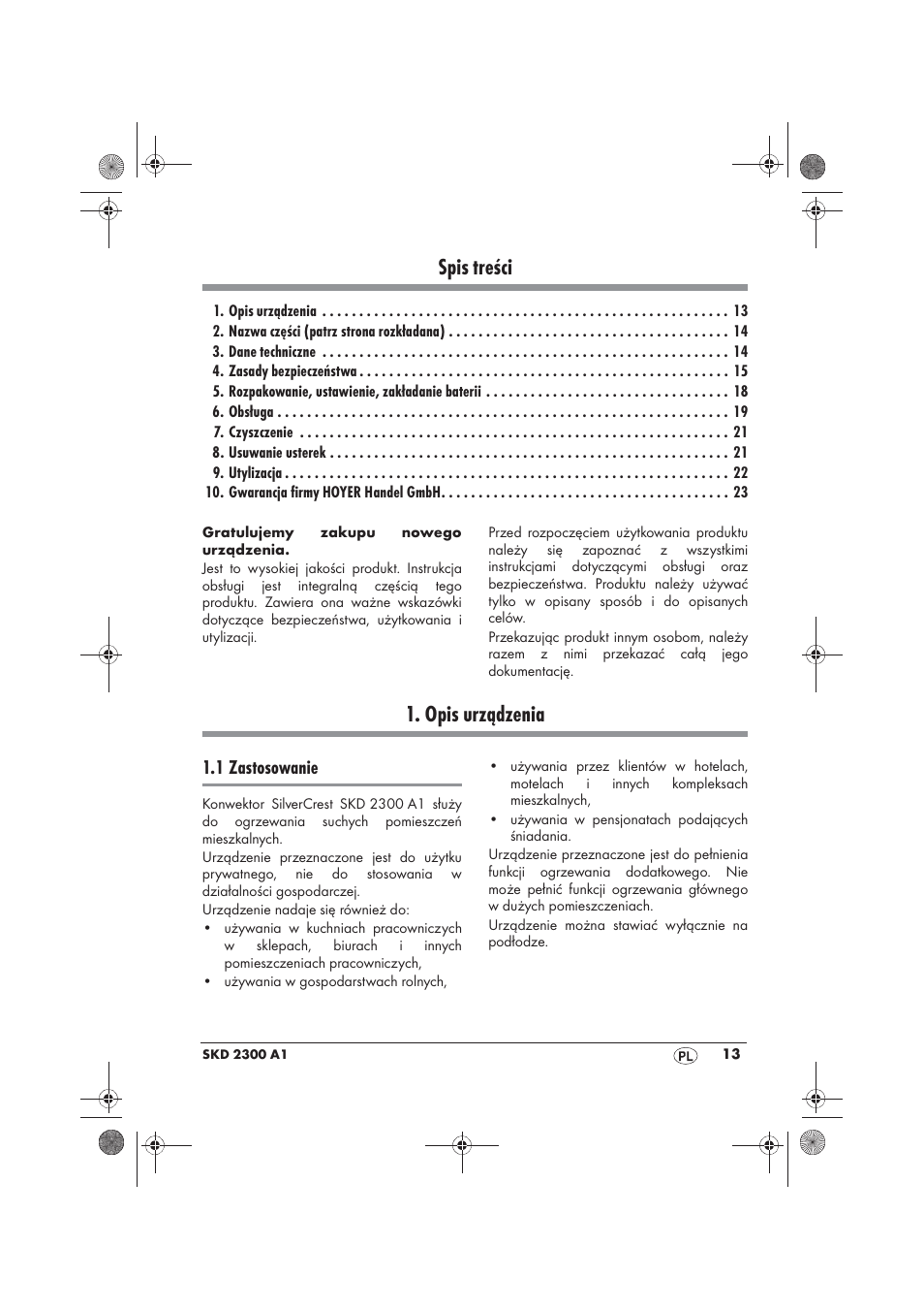 Silvercrest SKD 2300 A1 User Manual | Page 15 / 86