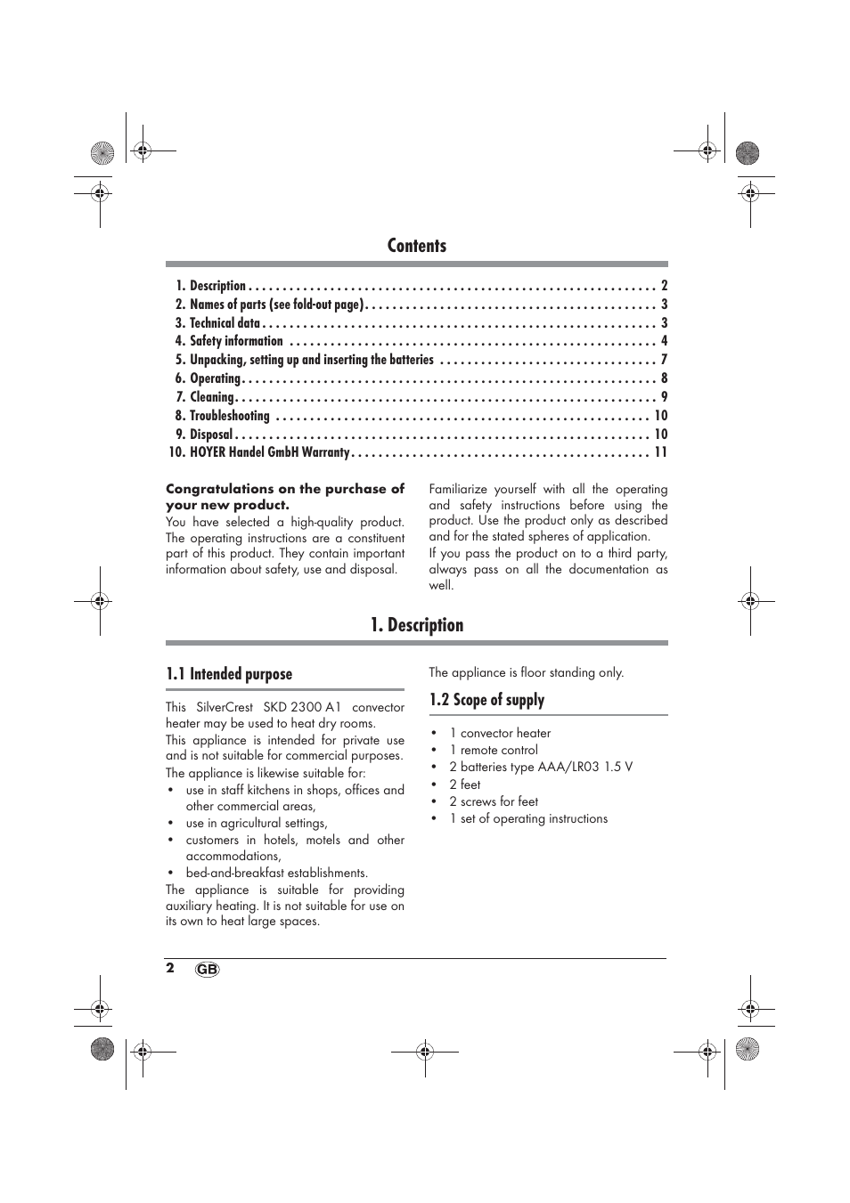 Silvercrest SKD 2300 A1 User Manual | Page 4 / 86