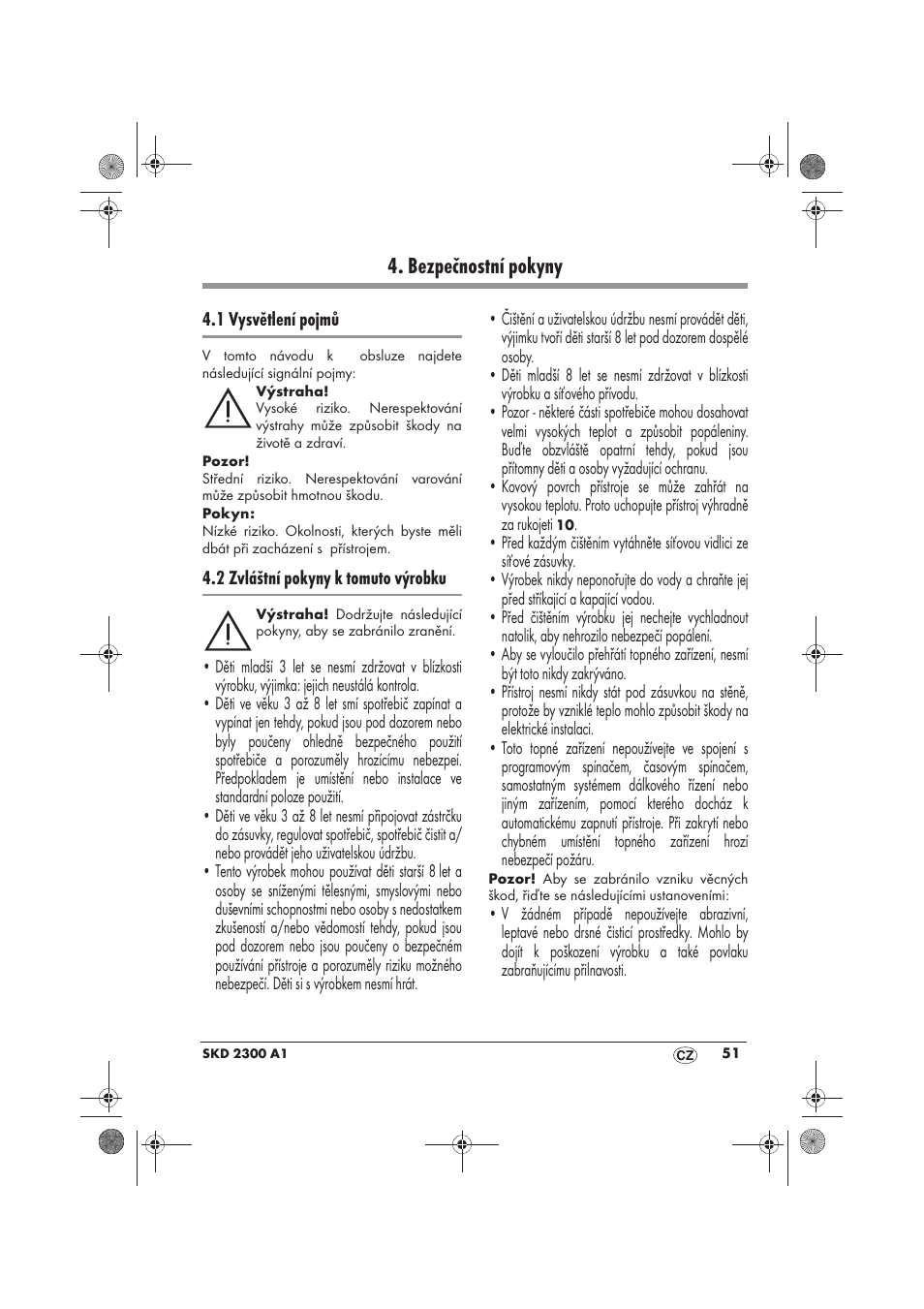 Bezpečnostní pokyny | Silvercrest SKD 2300 A1 User Manual | Page 53 / 86