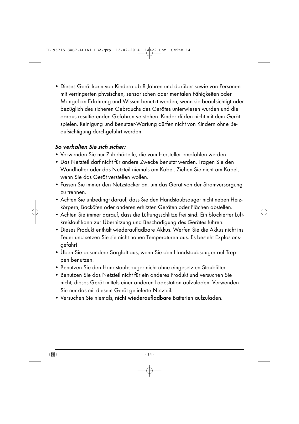 Silvercrest SAS 7.4 LI A2 User Manual | Page 17 / 32
