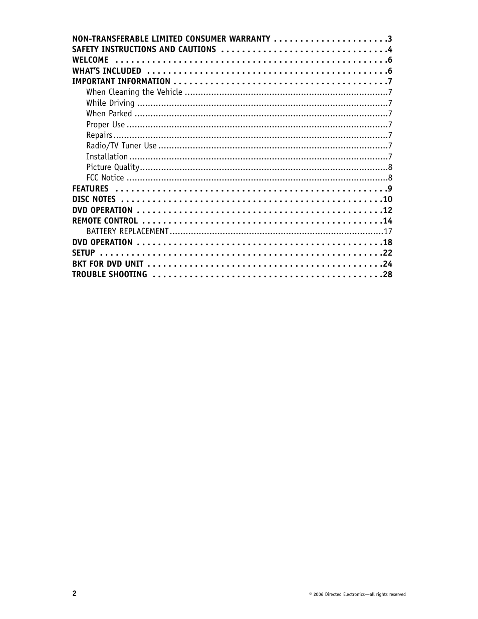 Directed Video CD1020 User Manual | Page 2 / 34