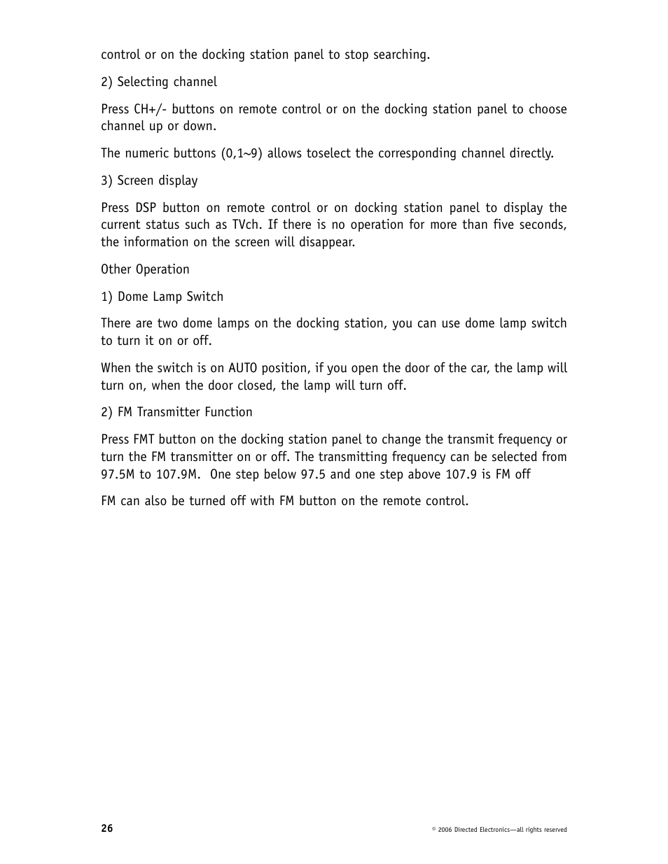 Directed Video CD1020 User Manual | Page 26 / 34