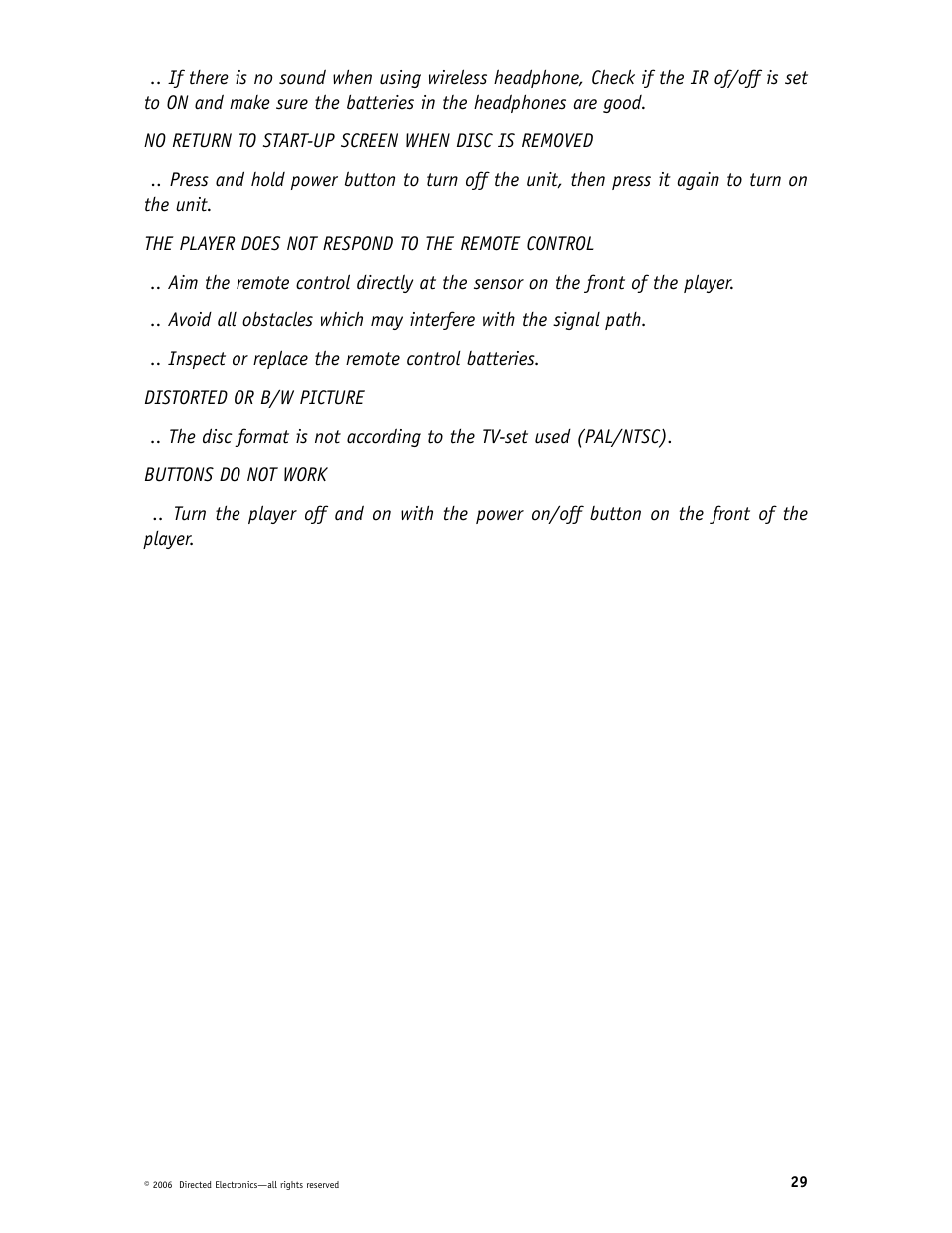 Directed Video CD1020 User Manual | Page 29 / 34