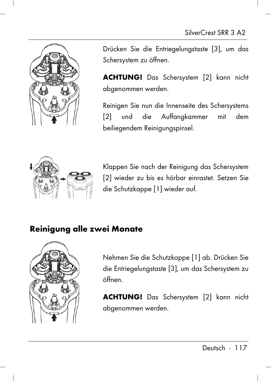 Reinigung alle zwei monate | Silvercrest SRR 2 A2 User Manual | Page 119 / 130