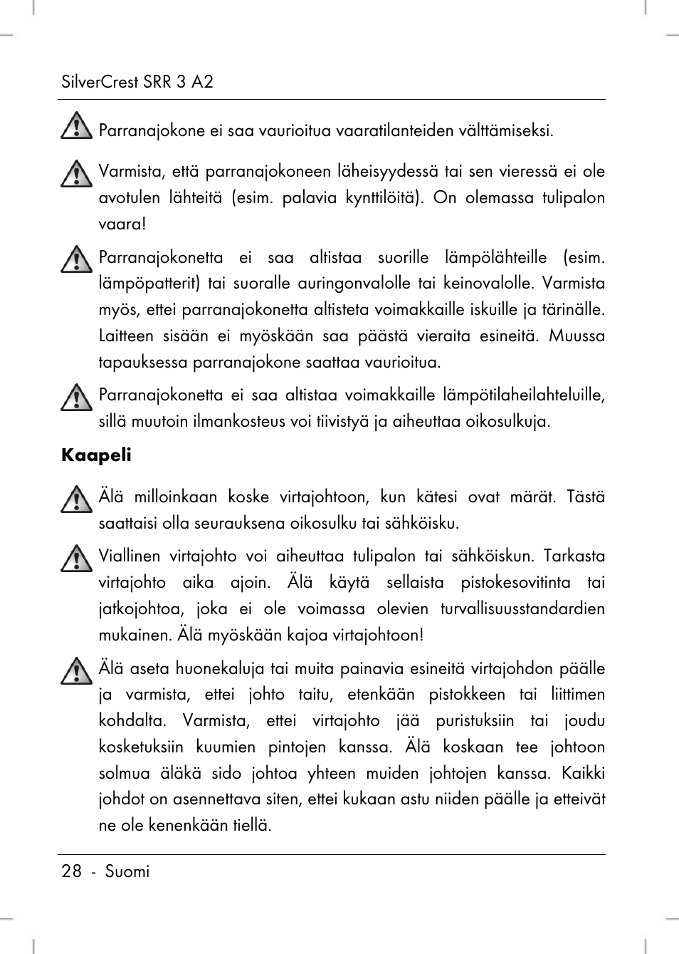 Silvercrest SRR 2 A2 User Manual | Page 30 / 130