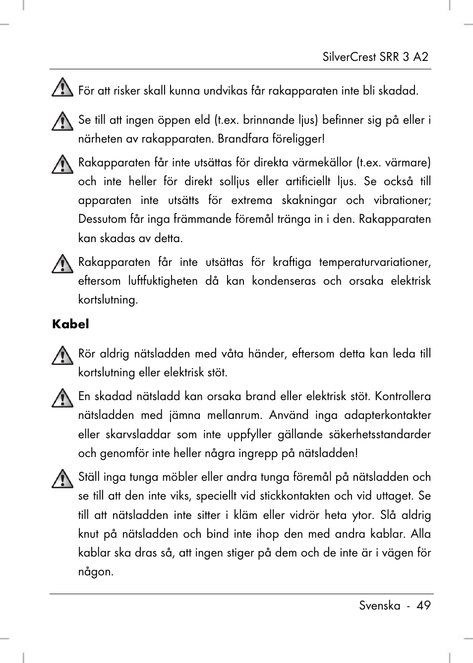 Silvercrest SRR 2 A2 User Manual | Page 51 / 130
