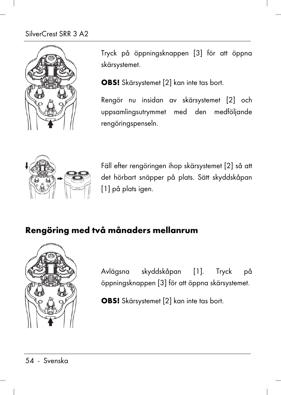 Rengöring med två månaders mellanrum | Silvercrest SRR 2 A2 User Manual | Page 56 / 130