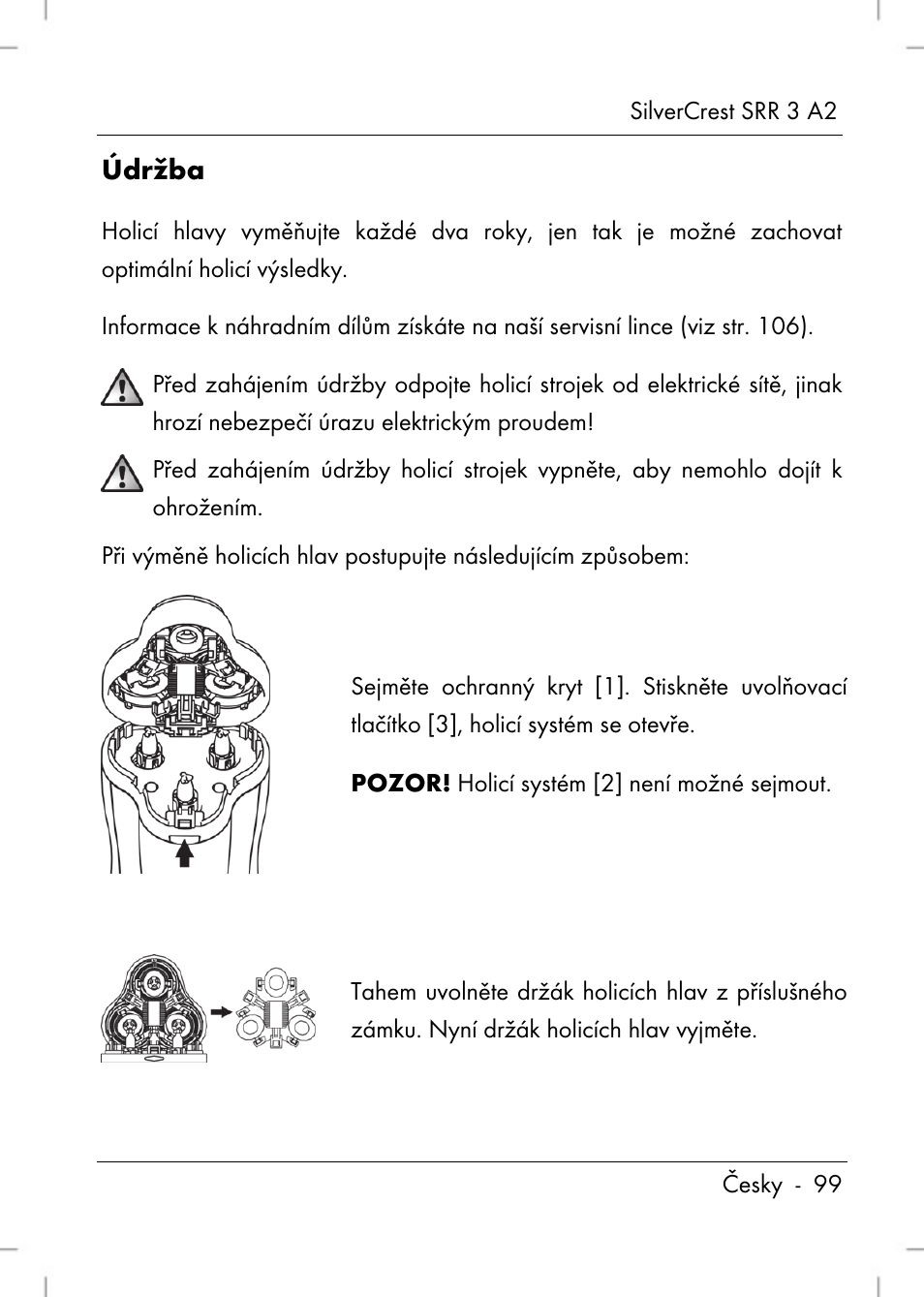 Údržba | Silvercrest SRR 2 A2 User Manual | Page 101 / 152